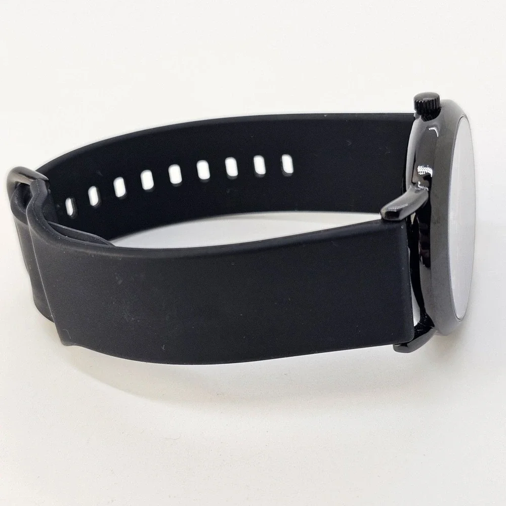 Men's Watch‎ Easy Read Black Dial 38MM Black Case Plastic Bands New Battery